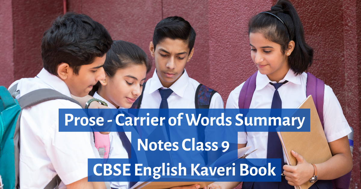 Carrier of Words summary Class 9 CBSE postal worker lesson explanation